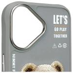 Carcasa Nimmy Cool&Cute 2.0 Bear compatibila cu iPhone 16, Gri 6 - lerato.ro