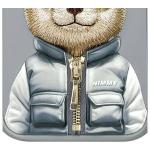 Carcasa Nimmy Cool&Cute 2.0 Bear compatibila cu iPhone 16, Gri 10 - lerato.ro