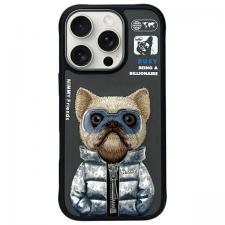 Carcasa Nimmy Cool&Cute 2.0 Dog compatibila cu iPhone 16 Pro, Negru