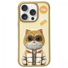 Carcasa Nimmy Cool&Cute 2.0 Cat compatibila cu iPhone 16 Pro, Verde