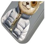 Carcasa Nimmy Cool&Cute 2.0 Bear compatibila cu iPhone 16 Pro, Gri 5 - lerato.ro