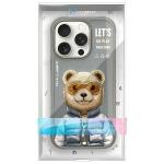 Carcasa Nimmy Cool&Cute 2.0 Bear compatibila cu iPhone 16 Pro, Gri 10 - lerato.ro