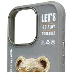 Carcasa Nimmy Cool&Cute 2.0 Bear compatibila cu iPhone 16 Pro Max, Gri 4 - lerato.ro