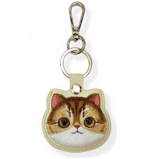 Husa protectie cu breloc Nimmy Big Eyed Pet 2.0 Cat pentru Pet Tracker, Verde