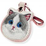 Husa protectie cu breloc Nimmy Big Eyed Pet 2.0 Cat pentru Pet Tracker, Roz 6 - lerato.ro