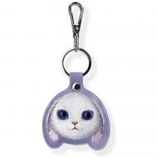 Husa protectie cu breloc Nimmy Big Eyed Pet 2.0 Rabbit pentru Pet Tracker, Mov