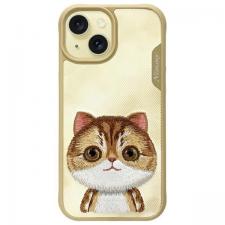 Carcasa Nimmy Big Eyed Pet Cat 2.0 compatibila cu iPhone 15, Verde