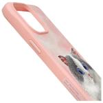 Carcasa Nimmy Big Eyed Pet Cat 2.0 compatibila cu iPhone 15 Pro, Roz 5 - lerato.ro