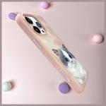 Carcasa Nimmy Big Eyed Pet Cat 2.0 compatibila cu iPhone 15 Pro, Roz 9 - lerato.ro