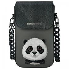 Geanta universala pentru telefon Nimmy Big Eyed Pet 2.0 Panda, Negru