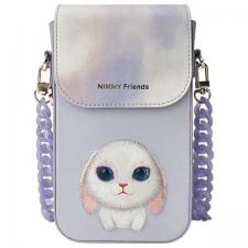 Geanta universala pentru telefon Nimmy Big Eyed Pet 2.0 Rabbit, Violet