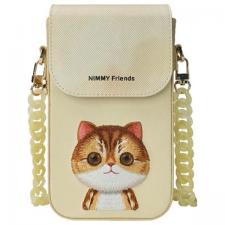 Huse universale / waterproof pentru telefoane, Geanta universala pentru telefon Nimmy Big Eyed Pet 2.0 Cat, Verde, lerato.ro