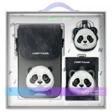 Huse universale / waterproof pentru telefoane, Kit Nimmy Big Eyed Pet 2.0 Panda 3-in-1, Geanta, Portofel si Protectie AirTag, Negru, lerato.ro