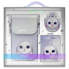 Huse universale / waterproof pentru telefoane, Kit Nimmy Big Eyed Pet 2.0 Panda 3-in-1, Geanta, Portofel si Protectie AirTag, Mov, lerato.ro