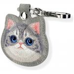 Husa protectie cu breloc Nimmy New Big Eyed Pet 2.0 Cat pentru Pet Tracker, Gri 5 - lerato.ro