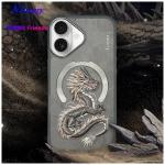 Carcasa Nimmy Dragon, cu MagSafe, compatibila cu iPhone 16, Gri 15 - lerato.ro