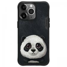 Carcasa Nimmy Cool&Cute Panda 2.0 compatibila cu iPhone 15 Pro, Negru