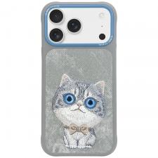 Carcasa Nimmy Big Eyed Pet 2.0 Cat compatibila cu iPhone 17 Pro Max, Gri