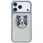 Carcasa Nimmy Glasses Cool Dog cu MagSafe compatibila cu iPhone 17 Pro Max, Gri 2 - lerato.ro