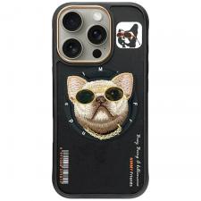 Carcasa Nimmy Glasses Cool Dog cu MagSafe compatibila cu iPhone 16 Pro Max, Negru