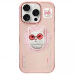 Carcasa Nimmy Glasses Cool Cat cu MagSafe compatibila cu iPhone 16 Pro Max, Roz 2 - lerato.ro