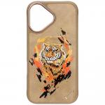Carcasa Nimmy Tiger cu MagSafe compatibila cu iPhone 16, Maro 3 - lerato.ro