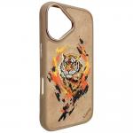 Carcasa Nimmy Tiger cu MagSafe compatibila cu iPhone 16, Maro 6 - lerato.ro