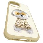 Carcasa Nimmy Glasses Cool Dog compatibila cu iPhone 15, Khaki 10 - lerato.ro