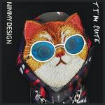Carcasa Nimmy Glasses Cool Cat compatibila cu iPhone 15 Pro, Negru 8 - lerato.ro