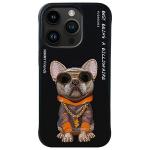Carcasa Nimmy Glasses Cool Dog compatibila cu iPhone 15 Pro Max, Negru 2 - lerato.ro