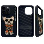 Carcasa Nimmy Glasses Cool Dog compatibila cu iPhone 15 Pro Max, Negru 3 - lerato.ro