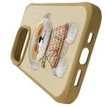 Carcasa Nimmy Glasses Cool Dog compatibila cu iPhone 15 Pro, Khaki 7 - lerato.ro