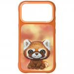 Carcasa Nimmy Big Eyed Pet 2.0 Raccoon compatibila cu iPhone 17 Pro, Portocaliu 2 - lerato.ro