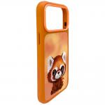 Carcasa Nimmy Big Eyed Pet 2.0 Raccoon compatibila cu iPhone 17 Pro, Portocaliu 4 - lerato.ro
