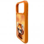 Carcasa Nimmy Big Eyed Pet 2.0 Raccoon compatibila cu iPhone 17 Pro, Portocaliu 5 - lerato.ro