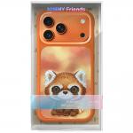 Carcasa Nimmy Big Eyed Pet 2.0 Raccoon compatibila cu iPhone 17 Pro, Portocaliu 8 - lerato.ro