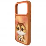 Carcasa Nimmy Big Eyed Pet 2.0 Cat compatibila cu iPhone 17 Pro Max, Portocaliu 4 - lerato.ro