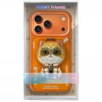 Carcasa Nimmy Cool and Cute 2.0 Cat cu Magnetic Pendant compatibila cu iPhone 17 Pro, Portocaliu 8 - lerato.ro