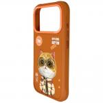 Carcasa Nimmy Cool and Cute 2.0 Cat compatibila cu iPhone 17 Pro, Portocaliu 4 - lerato.ro