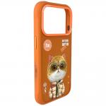 Carcasa Nimmy Cool and Cute 2.0 Cat compatibila cu iPhone 17 Pro Max, Portocaliu 5 - lerato.ro