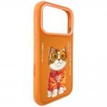 Carcasa Nimmy Glasses Cool Cat compatibila cu iPhone 17 Pro Max, Portocaliu 6 - lerato.ro