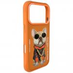 Carcasa Nimmy Glasses Cool Dog compatibila cu iPhone 17 Pro Max, Portocaliu 6 - lerato.ro