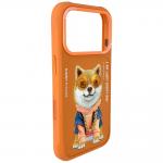 Carcasa Nimmy Glasses Cool Dog compatibila cu iPhone 17 Pro, Orange 6 - lerato.ro