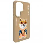 Carcasa Nimmy Glasses Cool Dog compatibila cu Samsung Galaxy S26 Ultra, Bej 4 - lerato.ro