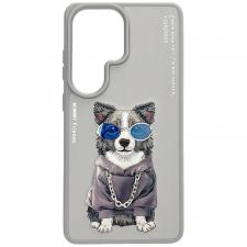 Carcasa Nimmy Glasses Cool Dog compatibila cu Samsung Galaxy S26 Ultra, Gri
