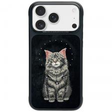 Husa Nimmy Lucky Fashion Cat cu MagSafe compatibila cu iPhone 17 Pro, Negru
