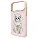 Husa Nimmy Lucky Fashion Cat cu MagSafe compatibila cu iPhone 17 Pro Max, Roz 3 - lerato.ro