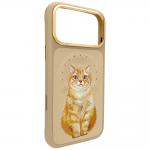 Husa Nimmy Lucky Fashion Cat cu MagSafe compatibila cu iPhone 17 Pro, Maro 4 - lerato.ro