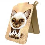 Suport universal pentru telefon Nimmy New Big-Eye Cute Pets 2.0 Cat, Poate fi folisit ca si portofel, Maro 4 - lerato.ro