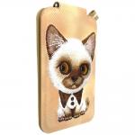 Suport universal pentru telefon Nimmy New Big-Eye Cute Pets 2.0 Cat, Poate fi folisit ca si portofel, Maro 7 - lerato.ro